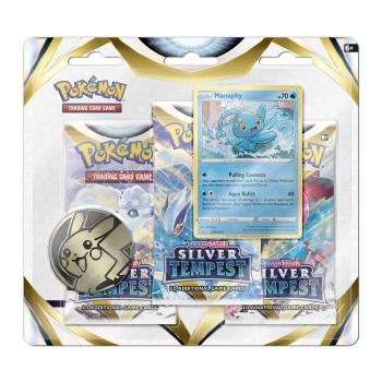 Pokemon Silberne Sturmwinde 3-Pack Blister Manaphy